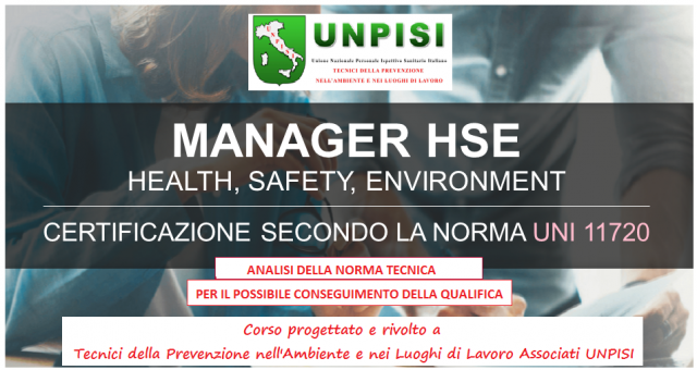 IL MANAGER HEALT, SAFETY, ENVIRONMENT